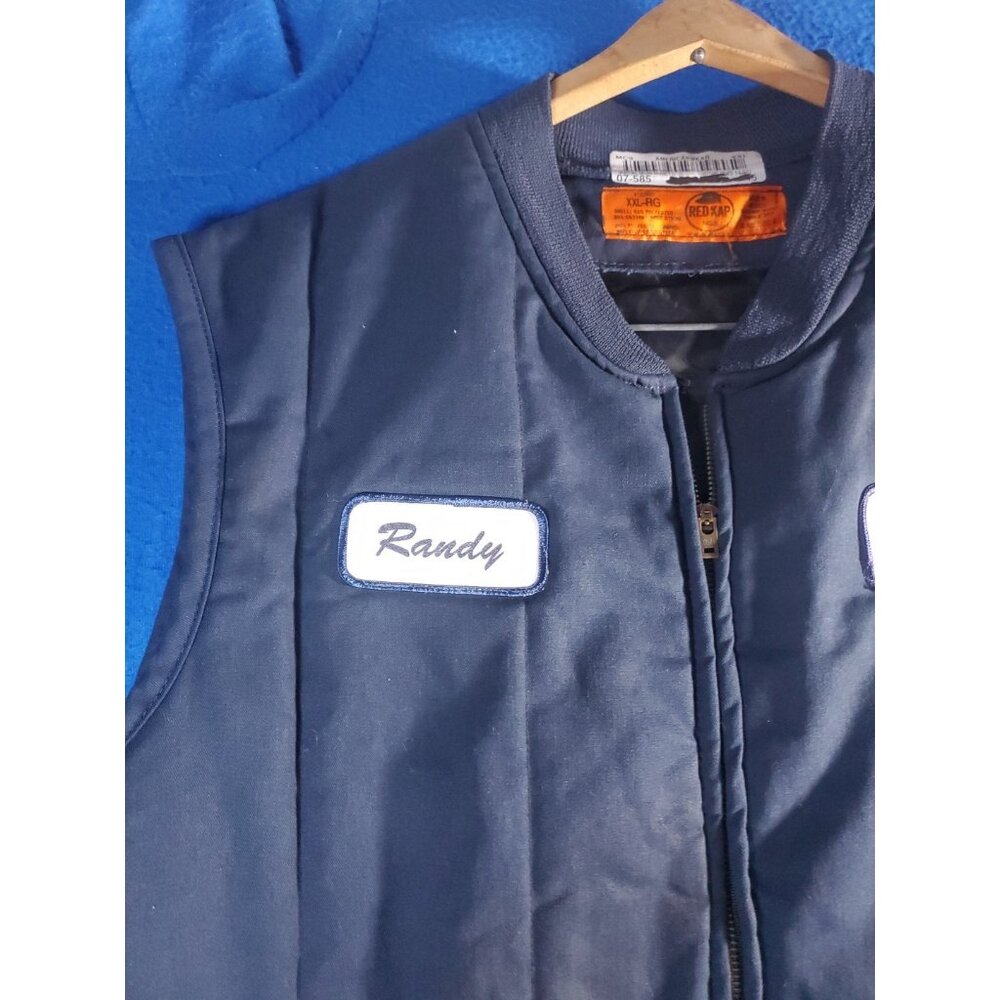 Red Kap Vest Men's XXL Blue Insulated Work Mechanic Full Zip Uniform Mieretti - Picture 10 of 11